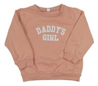 Ružová mikina s nápisom