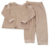 Růžové plyšové pyžamo s hvězdami M&S