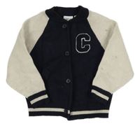 Tmvomodro-smotanový prepínaci sveter s písmenem Zara