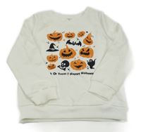 Biela mikina s dýněmi Shein