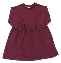 Mahagónovoé teplákové šaty H&M