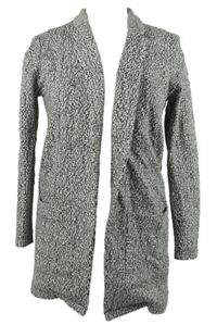 Dámský černo-bílý melírovaný cardigán Miss Selfridge 