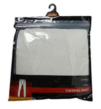 Nové - Pánské bílé thermo spodní kalhoty Dunnes vel. 36-39