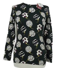 Nové - Dámske čierne tričko s ozdobami TU