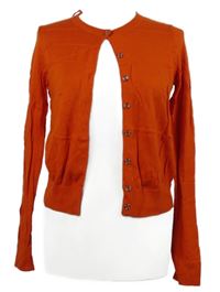 Dámský červený propínací lehký crop svetr TU 