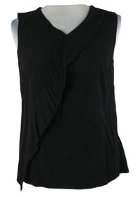 Dámska čierna blúzka s volánikom Opus