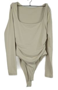 Dámské béžové body s řasením Shein 