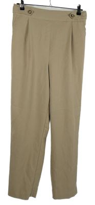 Dámské béžové volné kalhoty F&F