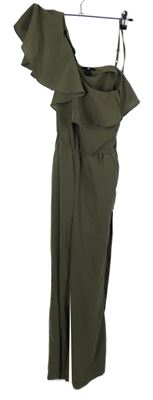 Dámsky khaki letný nohavicový overal H&M