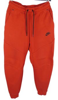 Pánské červené tech fleece tepláky s logem Nike 