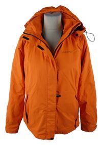 Dámská oranžová šusťáková outdoorová podzimní bunda s kapucí Schoffel 