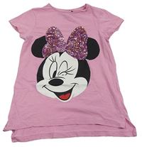Růžové tričko s Minnie Disney