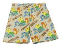 Béžové teplákové kraťasy s Pokémony H&M