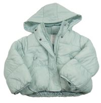 Světlemodrá šusťáková zimní bunda s kapucí Matalan