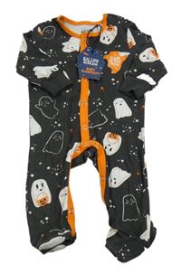 Nové - Antractivo-oranžový overal s duchy