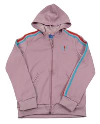 Fialová prepínaci mikina s logom a kapucňou Adidas