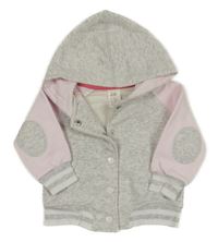 Svetlošedá -ružová prepínaci mikina s kapucňou H&M