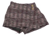 Růžovo - barevné úpletové zavinovací kraťasy Zara