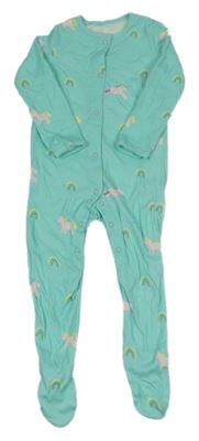 Světlemodrý overal s koníky a duhami George