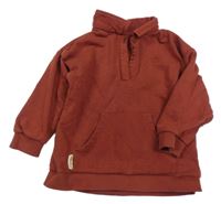 Hrdzavá mikina s traktorom Matalan