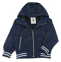 Tmavomodrá jarní bunda s kapucí Primark