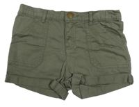 Khaki plátenné kraťasy F&F