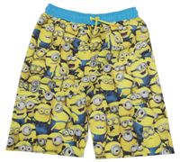 Žluto-modré plážové kraťasy s Mimoni