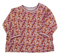 Fialovo-růžové trik os květinami 