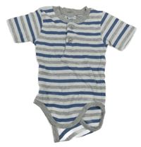 Modro-sivo-biele farebné pruhované body Impidimpi