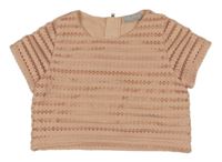 Ružové děrované crop tričko Matalan
