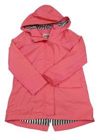 Neonově růžová nepromokavá podzimní parka s kapucí LCW