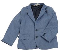 Nové - Světlemodré lněné sako H&M