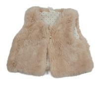 Svetloružová kožušinová podšitá vesta H&M