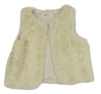 Smotanová kožušinová podšitá vesta H&M