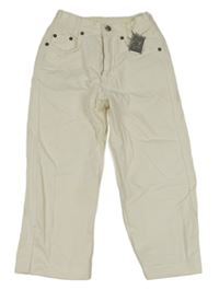 Smetanové wide leg rifle s přívěskem 