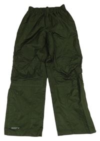 Tmavozelené šušťákové nepromokavé nohavice Mountain Warehouse