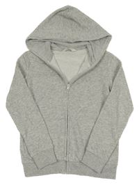 Sivá melírovaná prepínaci mikina s kapucňou H&M