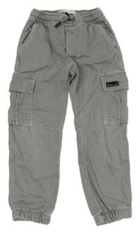 Šedé teplákové cargo cuff rifle Zara