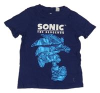 Tmavomodré tričko se Sonicem H&M
