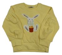 Žltá mikina so zajačikom Tchibo