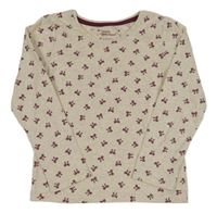 Béžové tričko s mašľami Yd.