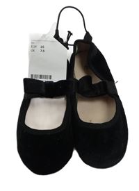 Nové - Černé sametové baleríny H&M vel.25