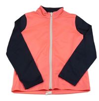 Neónově ružovo-tmavomodrá športová prepínaci funkčná mikina Decathlon