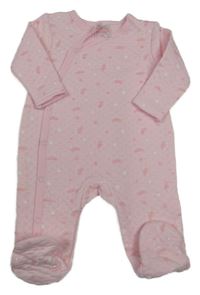 Růžový prošívaný overal s hvězdami 