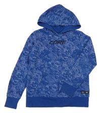 Modrá vzorovaná mikina s kapucňou Jack & Jones