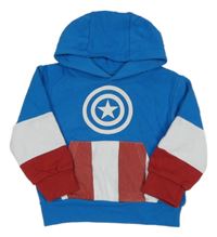 Modro-bielo-červená mikina s kapucí - Captain America Marvel