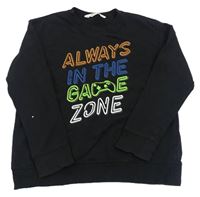 Čierna mikina s nápisom H&M