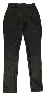 Černé koženkové legíny Primark