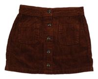 Hrdzavá menšestrová sukňa Next