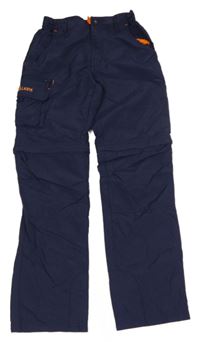 Tmavomodré funkční šusťákové kalhoty Trollkids